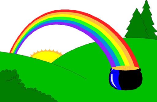Sol, Nuvem E Arco-iris - Pot Of Gold And Rainbow (512x334)