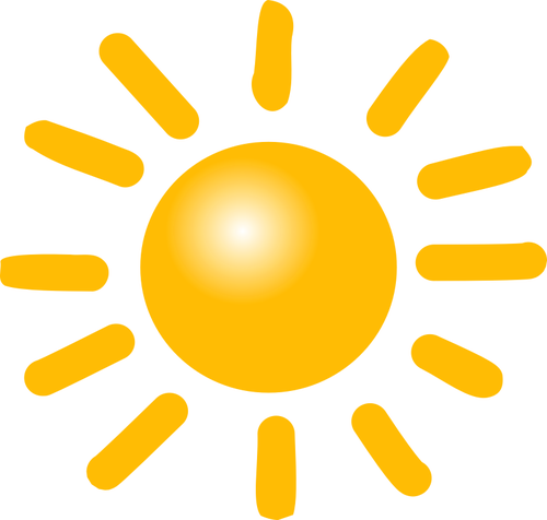 Desenho Vetorial De Sol Brilhante - Weather Symbol For Sun (500x476)