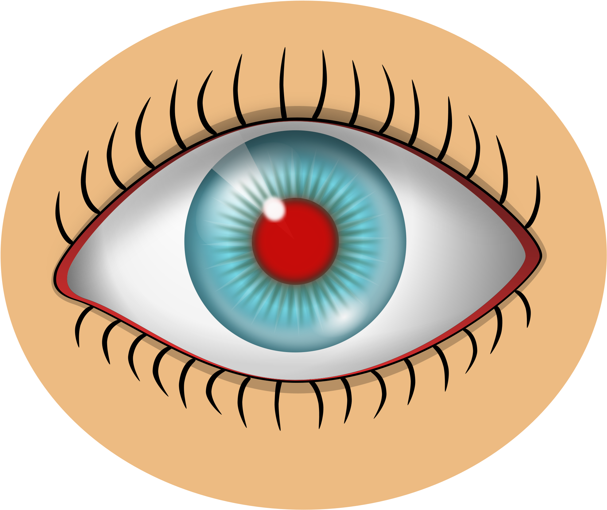 Red Eyes Clipart Eye Drops - Eye Clip Art (2000x1675)