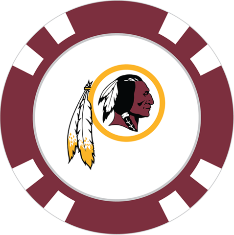 Teamgolf Poker Chip Ball Marker - Fathead Nfl Logo Wall Decal Nfl Team: Washington Redskins (478x480)