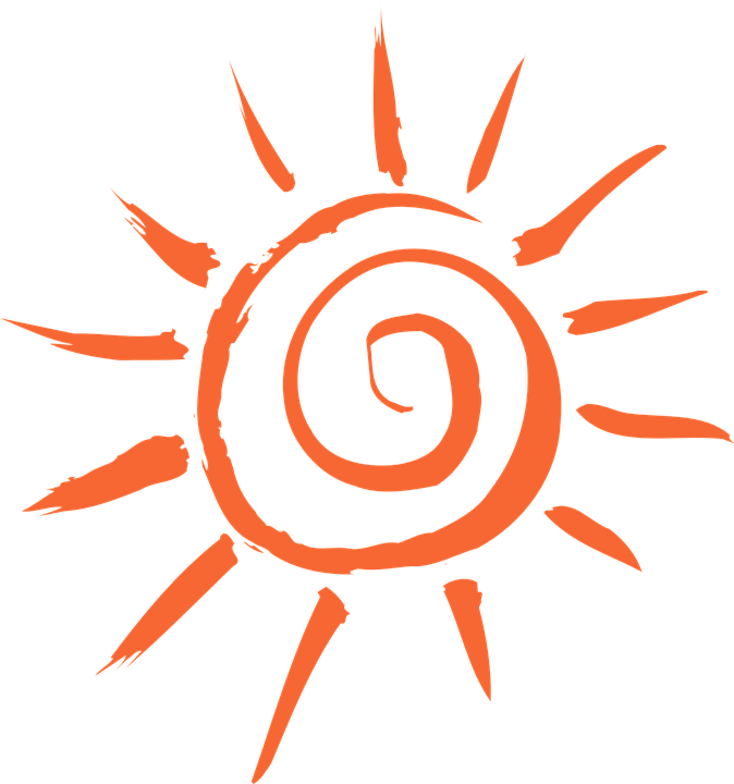 Rising Sun Clipart 18, - Simple Sun (674x720)
