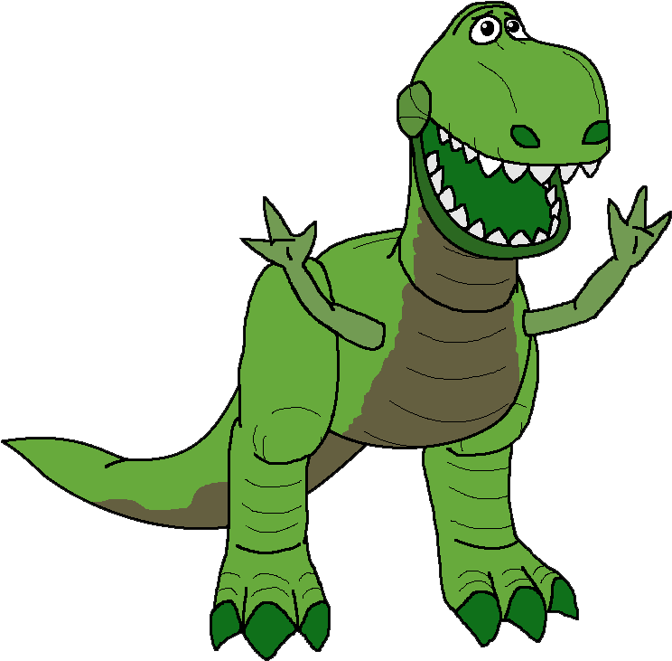 Rex After Jurassic World By Kylgrv - Cartoon (848x765)