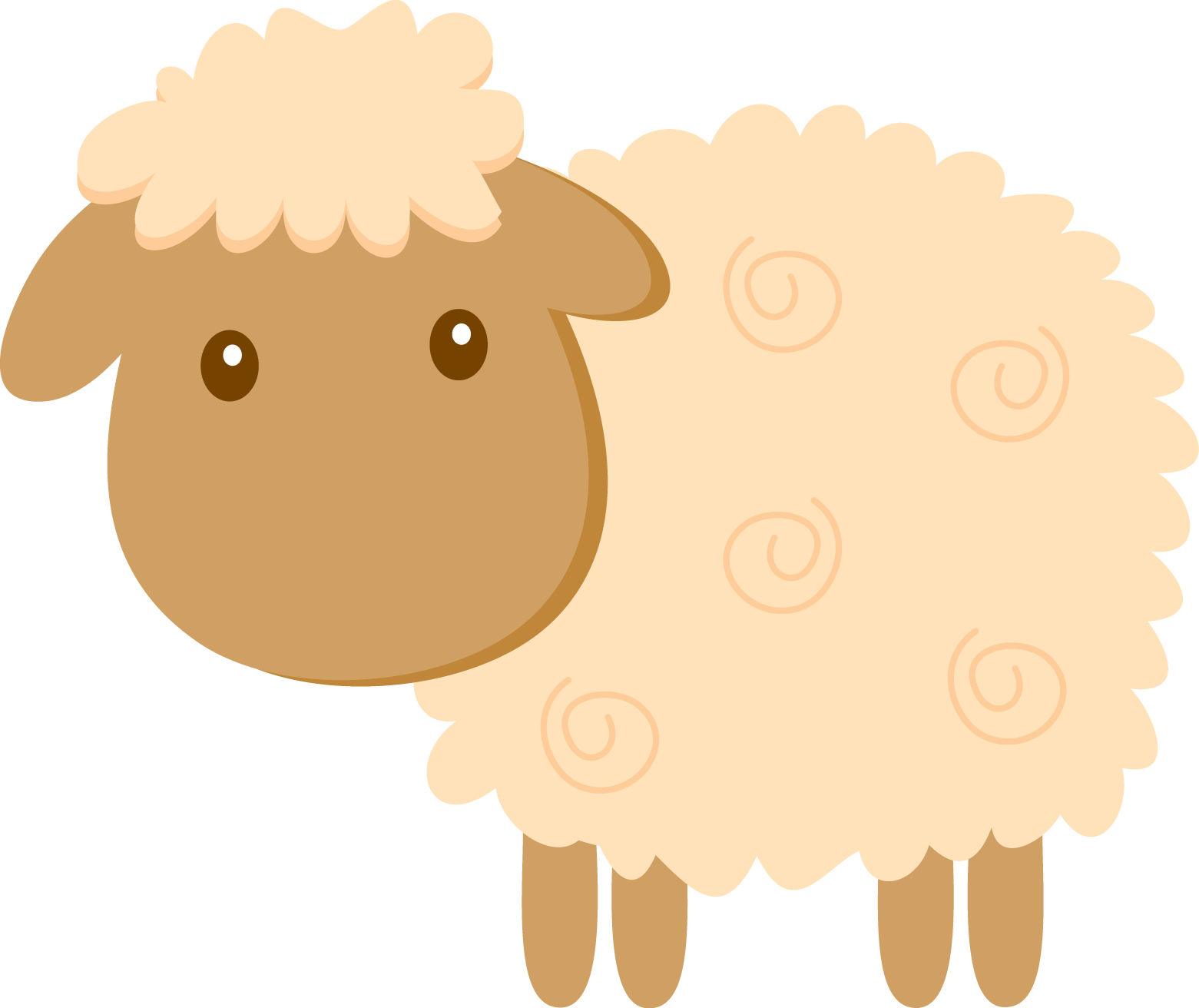 Beautiful Lamb Clipart Cute Farm Animal With Lamb Clipart - Cute Sheep Png (1561x1312)