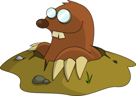 Cute Mole Clipart - Transparent Mole Clipart (461x328)