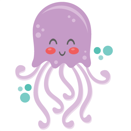 Jellyfish Svg Scrapbook Cut File Cute Clipart Files - Cute Jellyfish Transparent Png (432x432)
