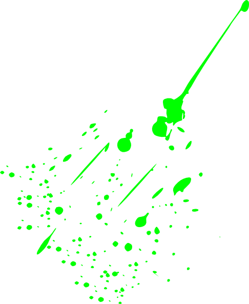 Splash Clipart Neon - Green Paint Splatter Png (486x593)