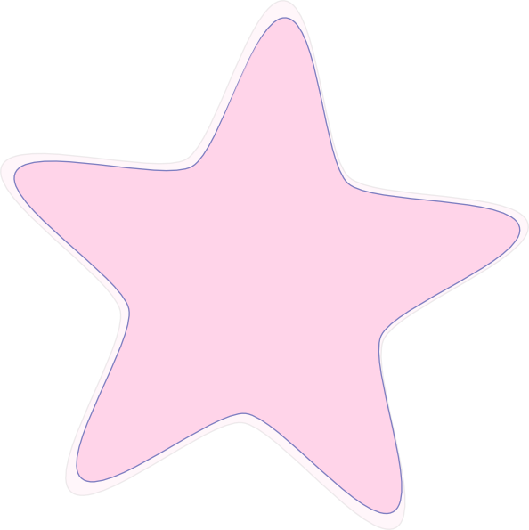 Aby Pink Star Clip Art - Baby Stars Clip Art (594x595)