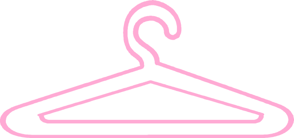 Pretty Clipart Hanger - Pink Hanger Clipart (600x282)