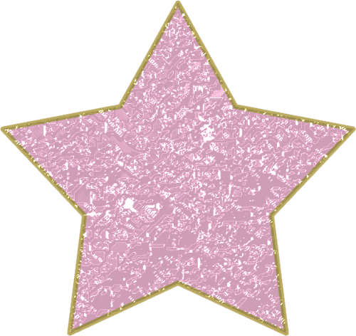 Pink And Gold Clipart - Pink And Gold Star (500x472)