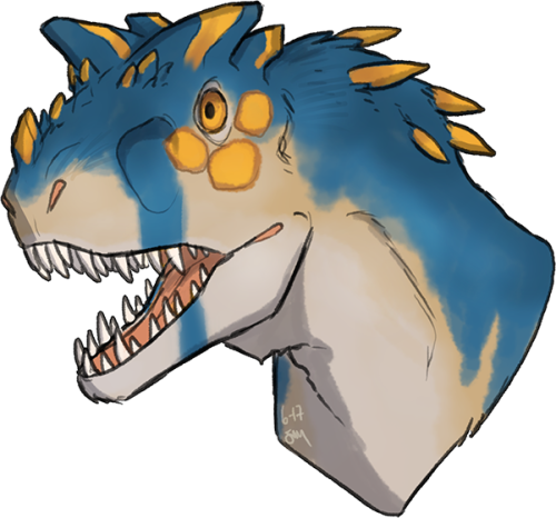 Aegisaurus For The Jurassic Portal Au I Imagined Him - Cartoon (500x466)