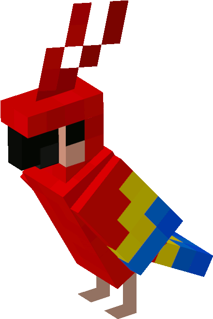 Scarlet Macaw - Minecraft Parrot (600x1000)