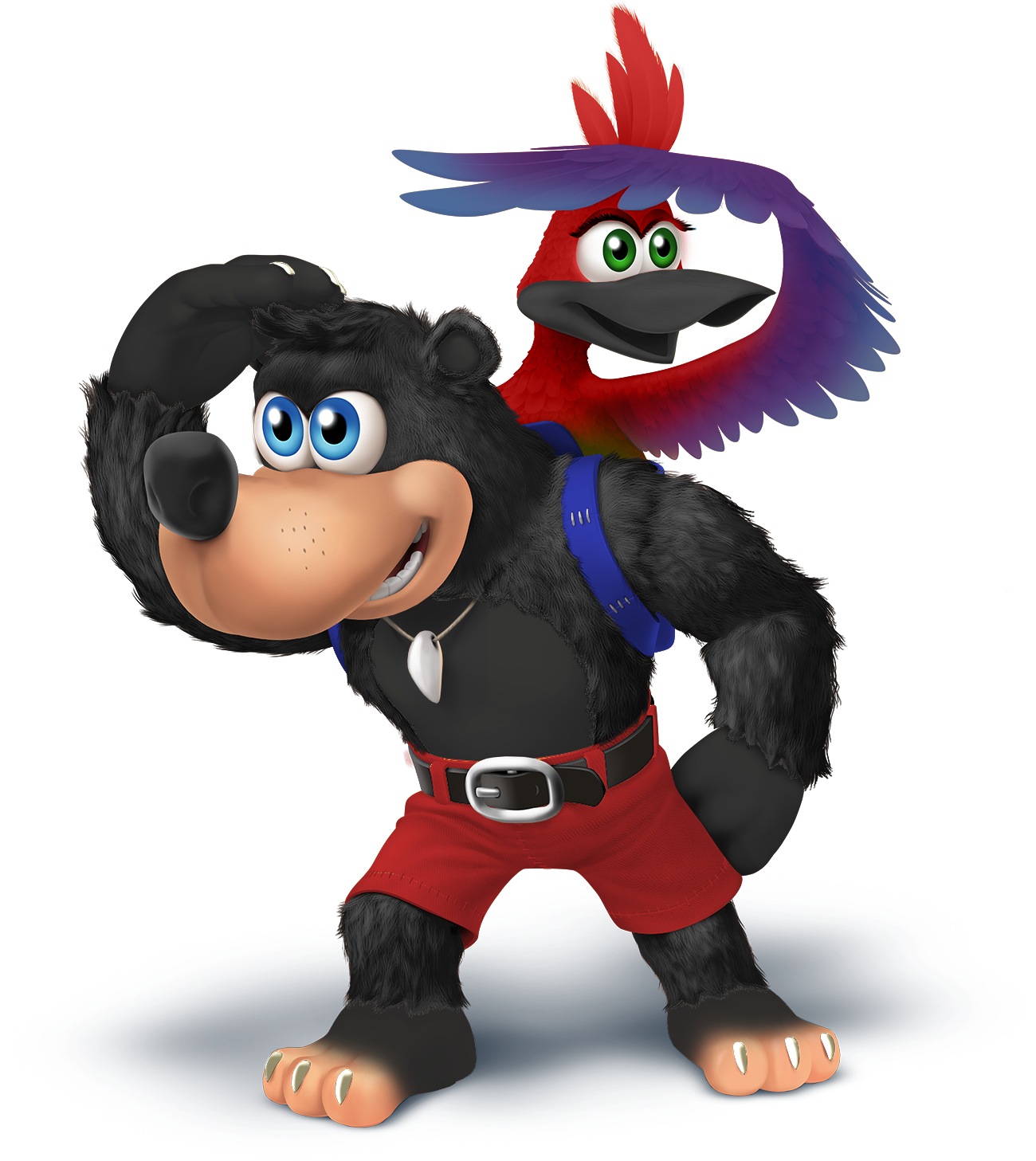 Andeanbear Scarletmacaw Alt By Zanethedragon - Banjo Kazooie Pre Rendered (1500x1501)
