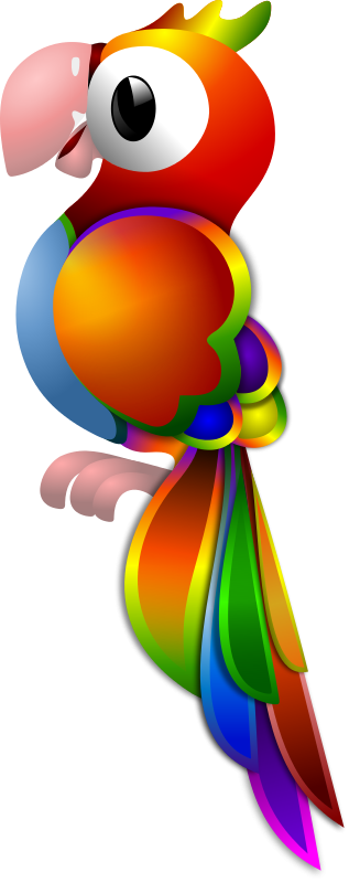 Macaw Clipart Cute - Poem On Parrot In English (317x800)