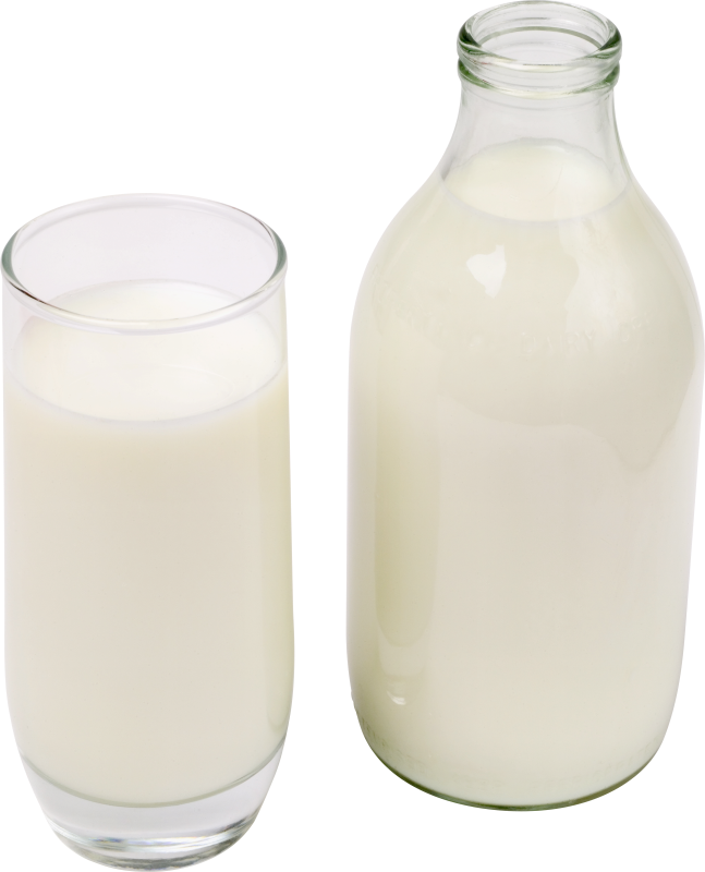 Pin Glass Of Milk Clipart - Milk Bottle Png (647x800)