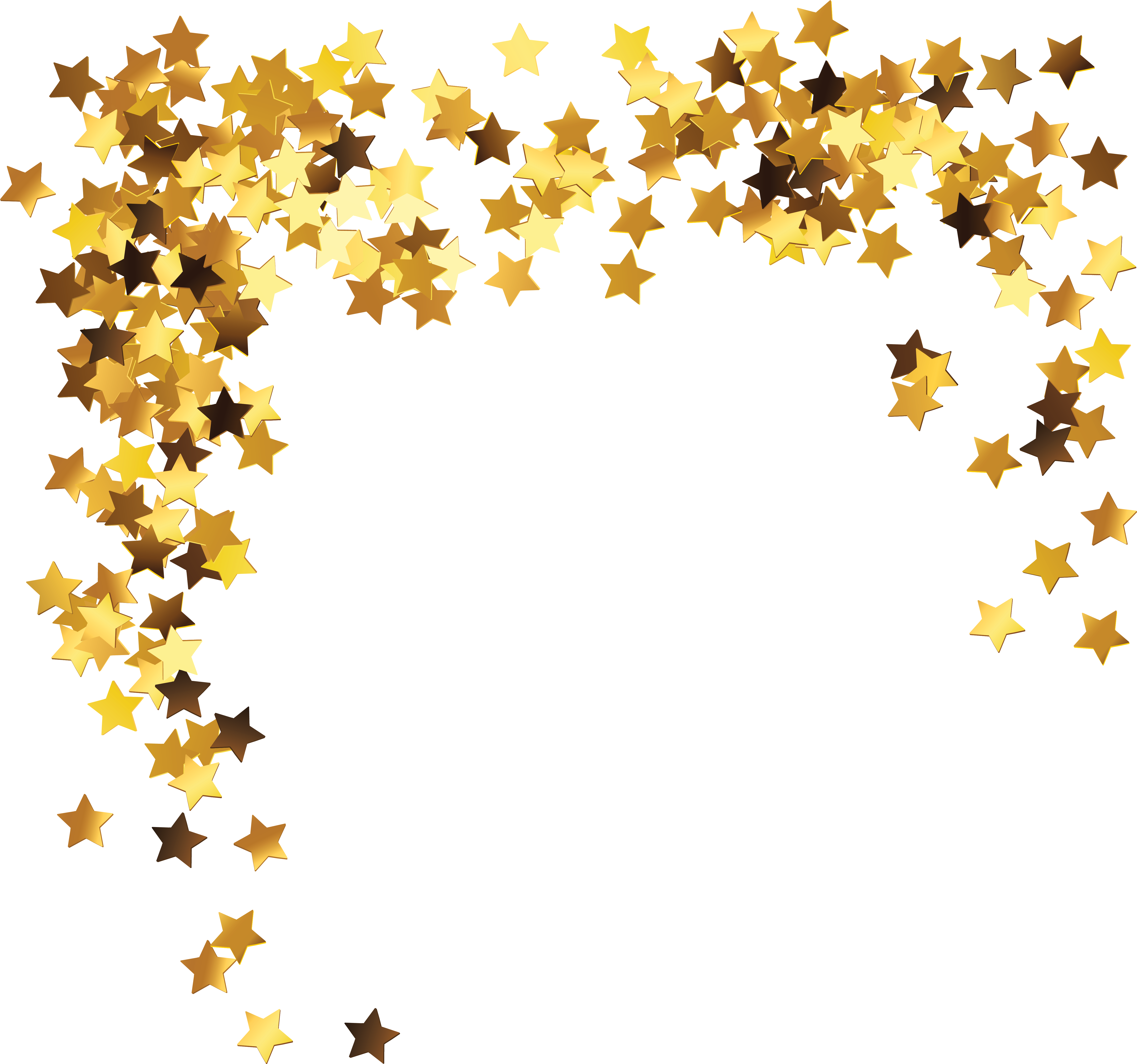 28 Collection Of Stars Clipart Transparent - Gold Stars Clip Art (5855x5486)