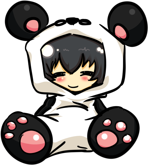 Cute Chibi Panda Wallpaper - Panda Anime Chibi (561x609)