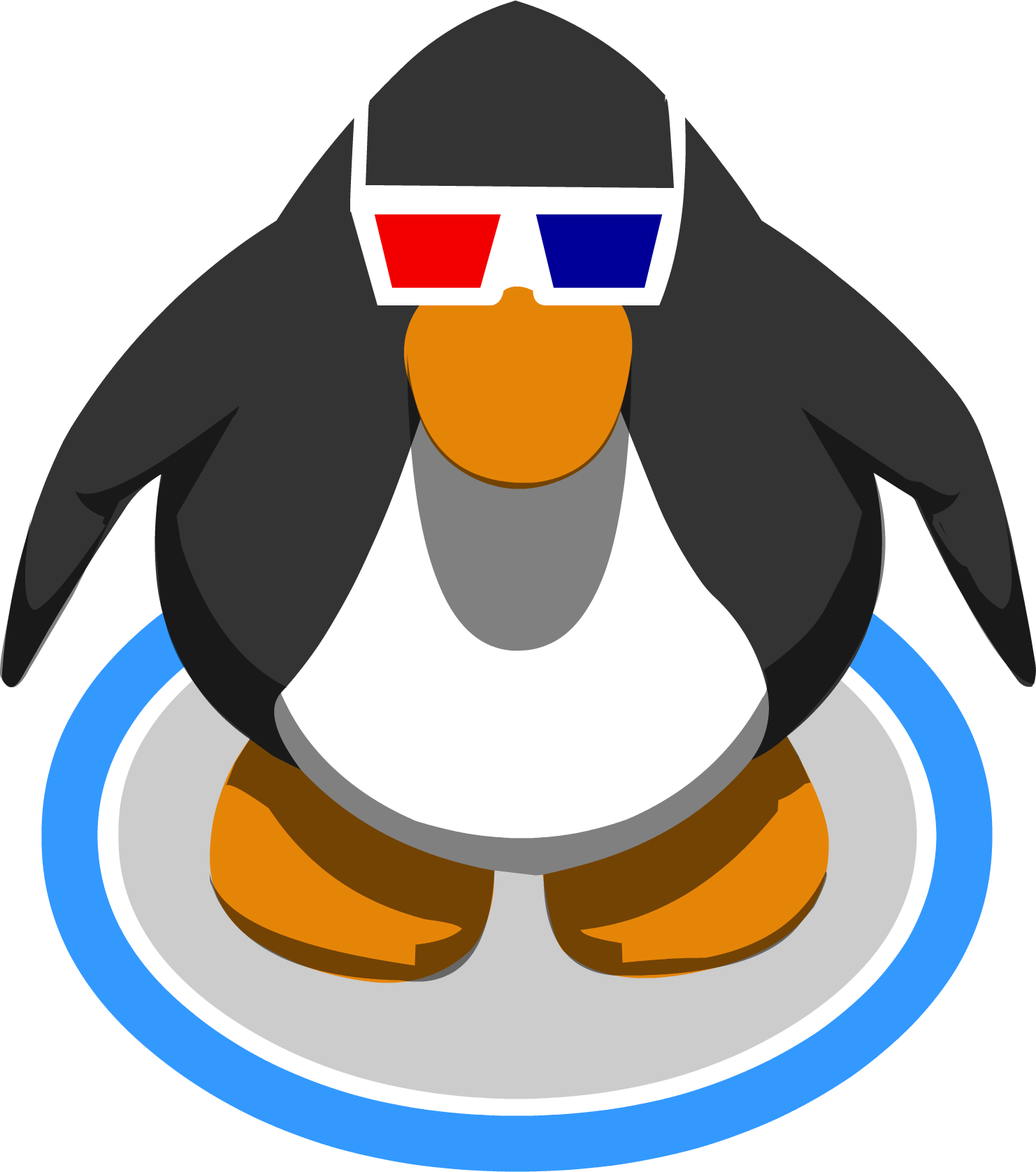 3d Glasses In-game - Club Penguin Penguin In Game (1482x1677)