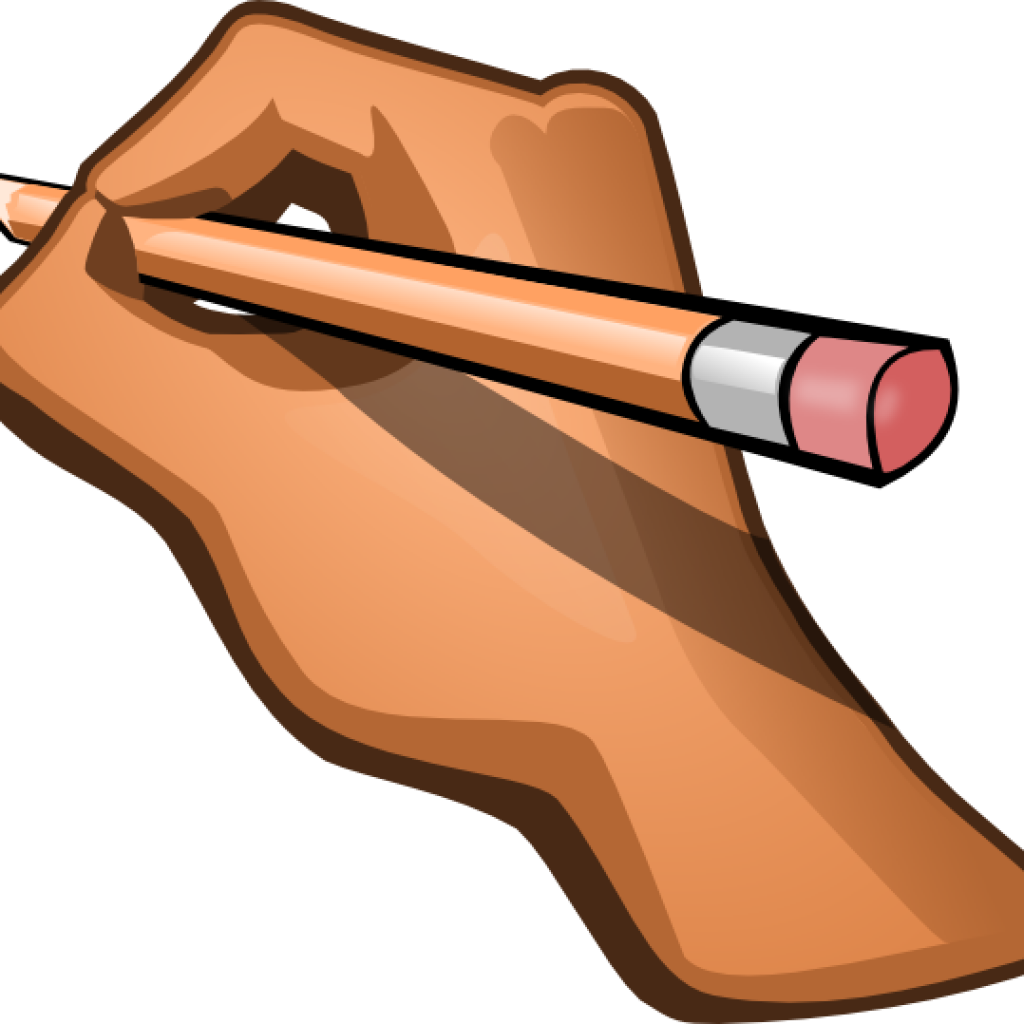 Writing Clipart Hand Writing Clip Art At Clker Vector - Hand Holding Pencil Clipart (1024x1024)