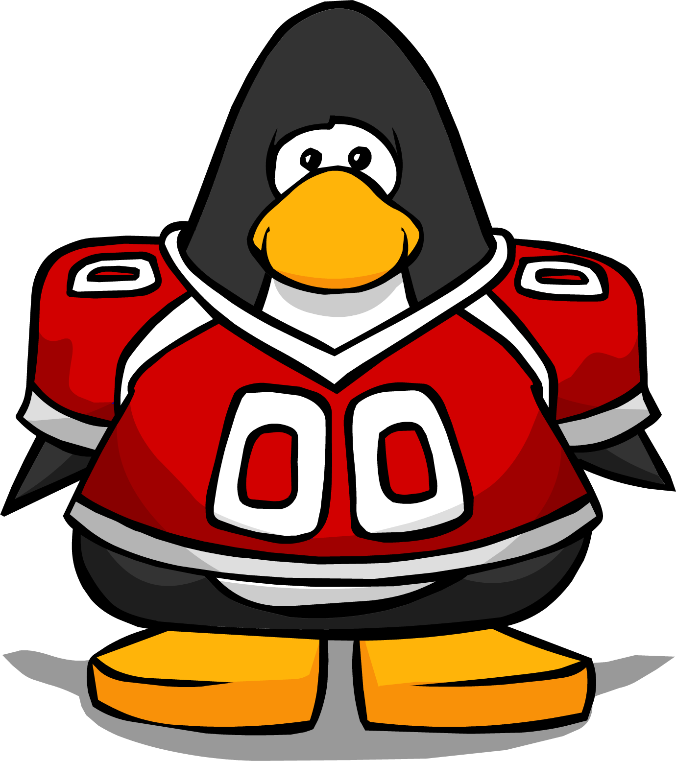 Red Football Jersey From A Player Card - Club Penguin Blue Boa (1380x1554)