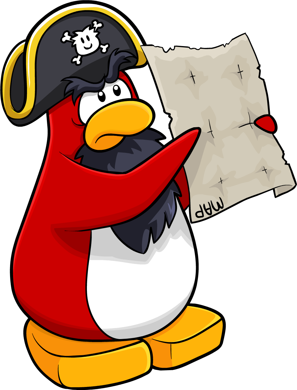 Rockhopper Upside Down Map - Rockhopper Club Penguin Png (974x1278)