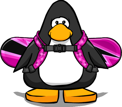 Electric Pink Snowboard Pc - Club Penguin Snowboard (469x413)