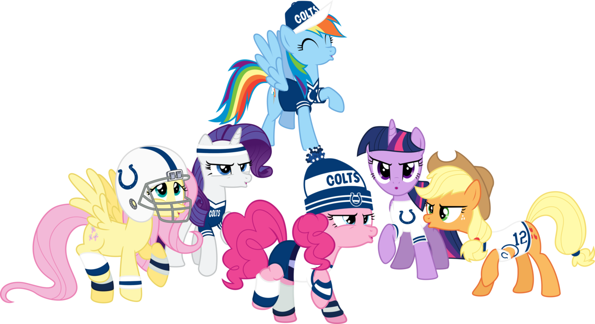 Mane Six Super Bowl Cheer By Jeatz-axl - Mane 6 Cheering (1210x660)