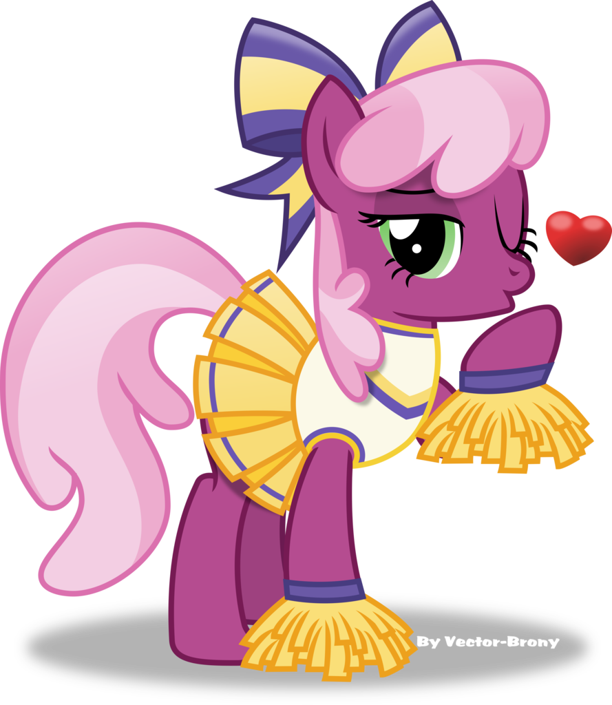 Vector-brony, Blowing A Kiss, Bow, Cheerilee, Cheerileeder, - Mlp Cheerilee Vector (889x1024)