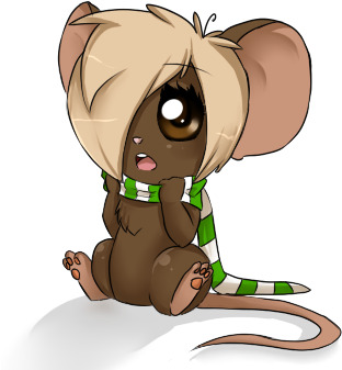 My Mouse Chibi By Ninetail-fox - Chibi Mouse (351x381)