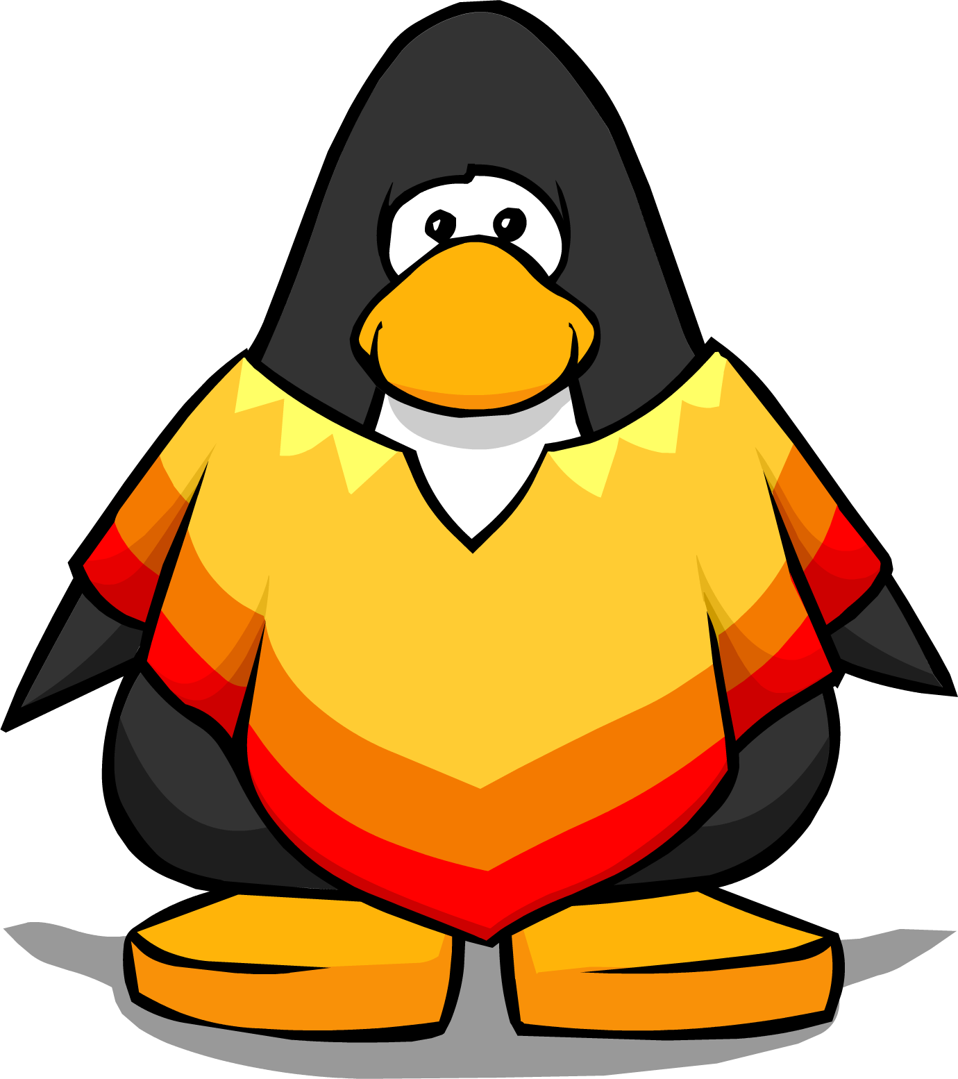 Poncho From A Player Card - Club Penguin Black Belt (1380x1554)
