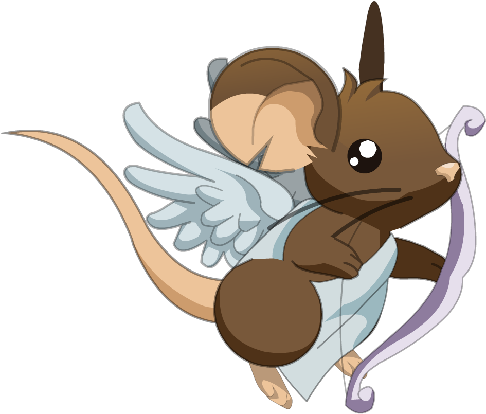 Mouse As The Cupid - Transformice Mouse (944x817)