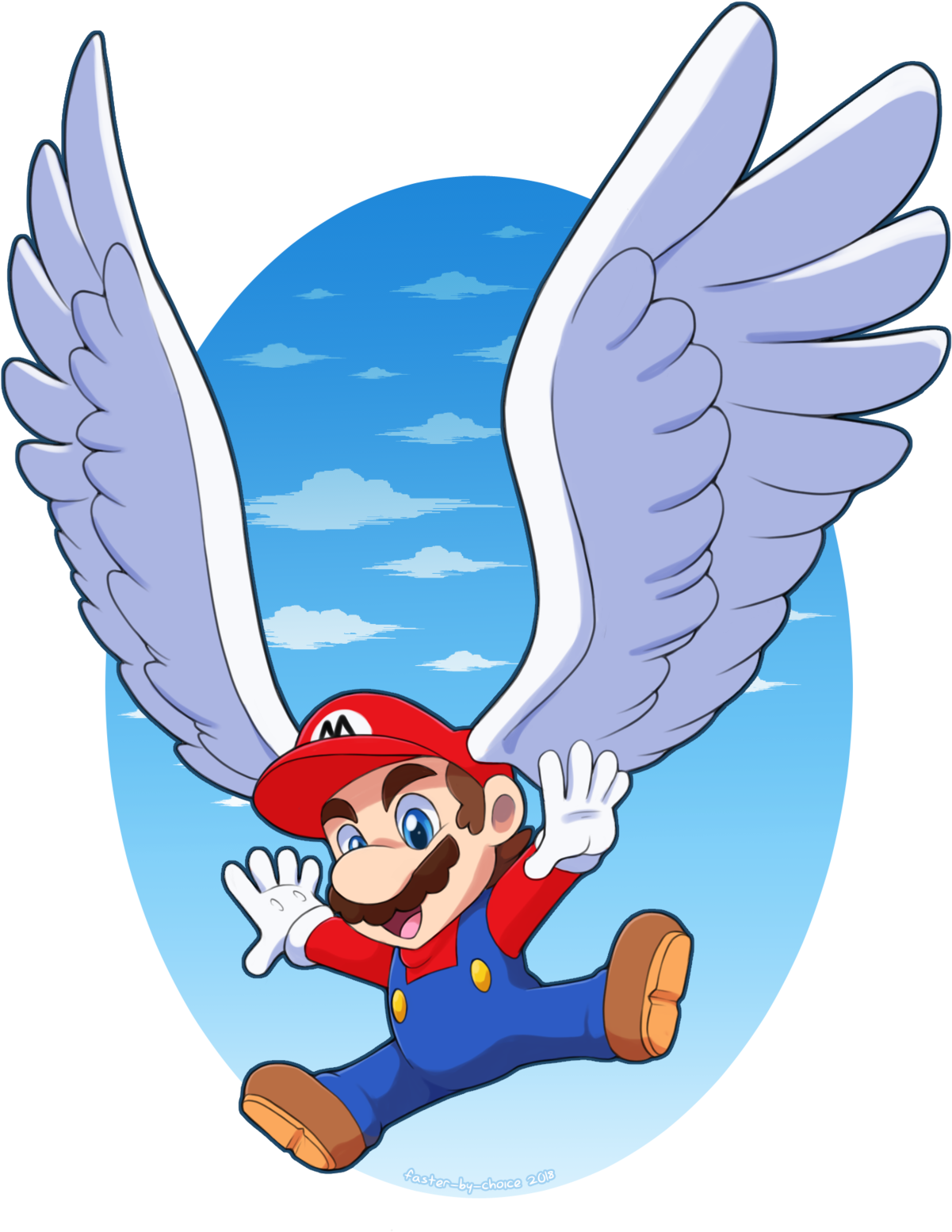 By Faster By Choice - Super Mario Angel Wings (1280x1610)