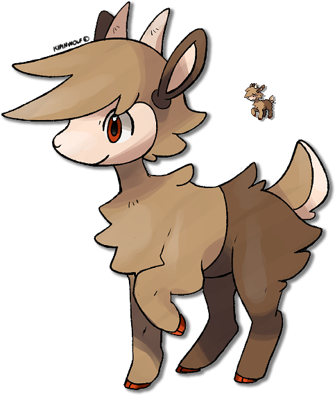 Goat Fakemon By Kipine - Goat Fakemon (574x599)