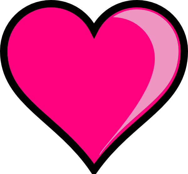 Pink Heart Clip Art - Heart Clipart (600x557)
