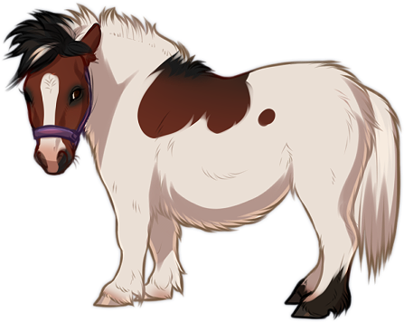 Piebald Bay Miniature Horse By Tokotime - Horse (455x375)