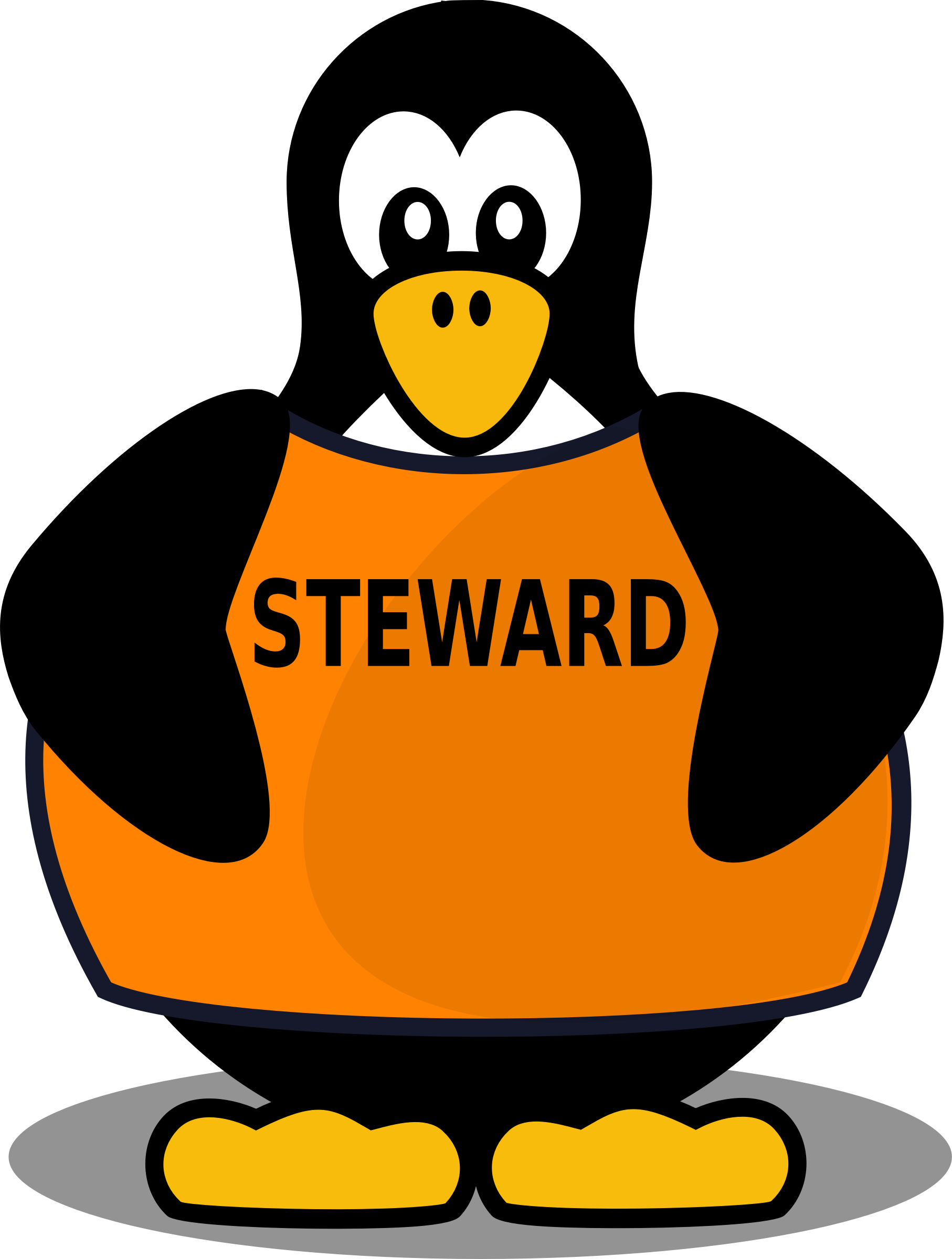 Penguin - Steward Cartoon (1814x2400)