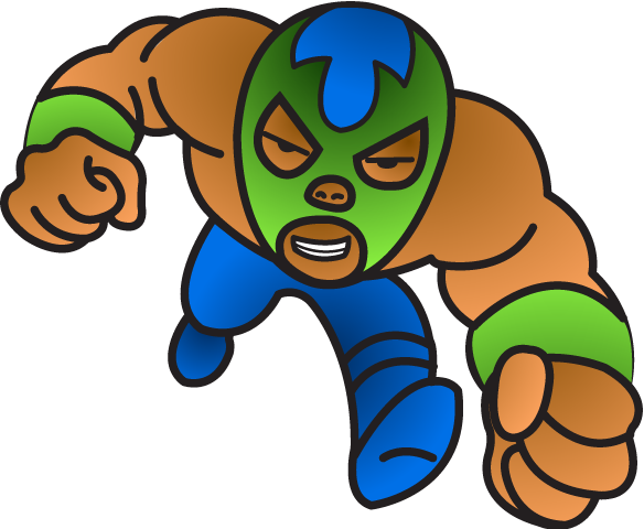 Luchador - Cartoon Luchador (584x480)
