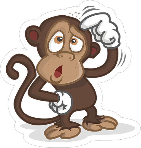 General Facts - Confused Monkey Cartoon (487x512)
