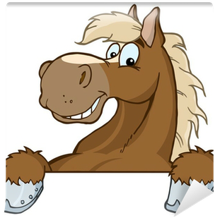 Papier Peint Chef Cartoon Mascot Cheval • Pixers® - Cartoon Horse Head (400x400)