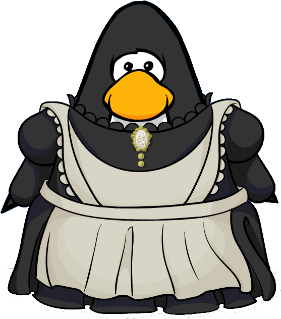 Maid Outfit From A Player Card - Maid Dress Club Penguin (574x637)