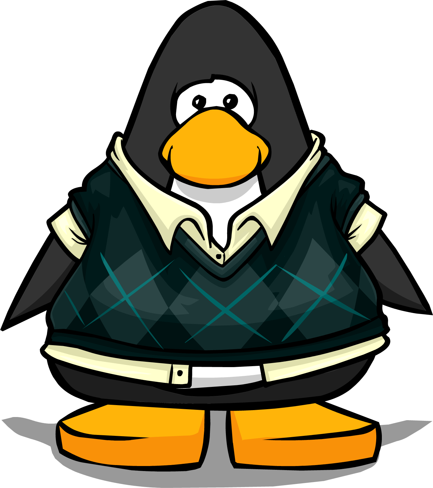 Boy's Sweater Vest Outfit From A Player Card - Club Penguin Skeleton (1380x1554)