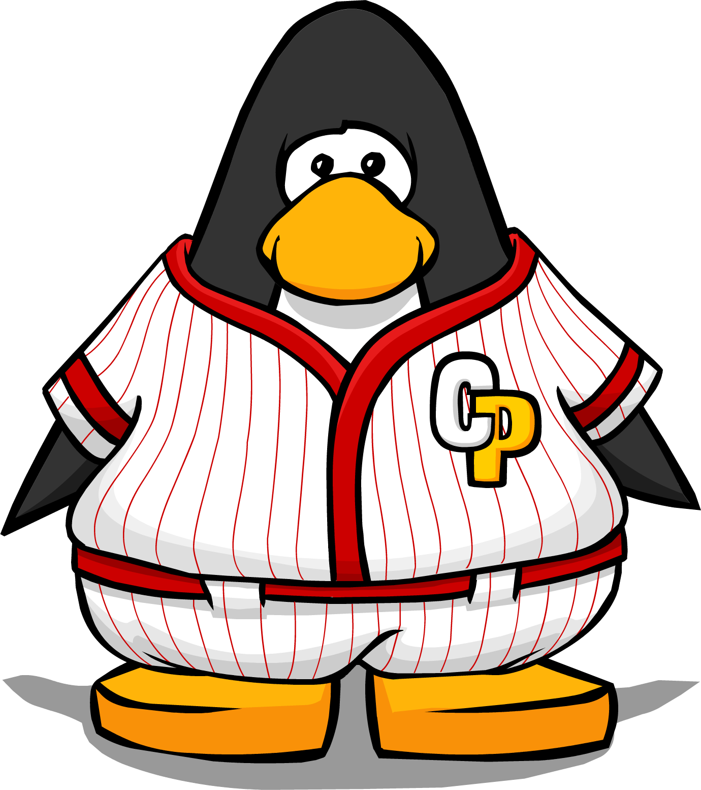 Red Baseball Uniform On A Player Card - Club Penguin Black Belt (1380x1554)