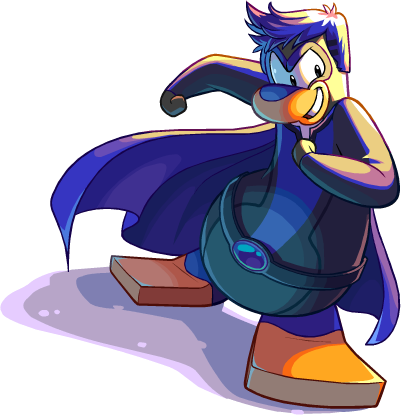 Shadow Guy - Club Penguin Shadow Guy And Gamma Gal (401x415)