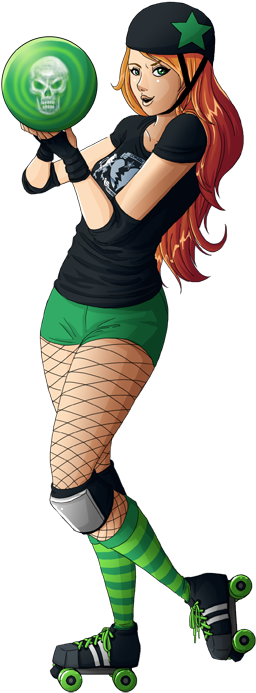 Roller Derby Fundraiser Pin-up By Wingedillusion - Roller Derby Pin Up (360x789)