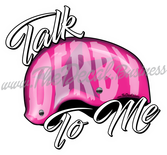 Talk Derby To Me Roller Derby Sticker - Talk Derby To Me (570x528)