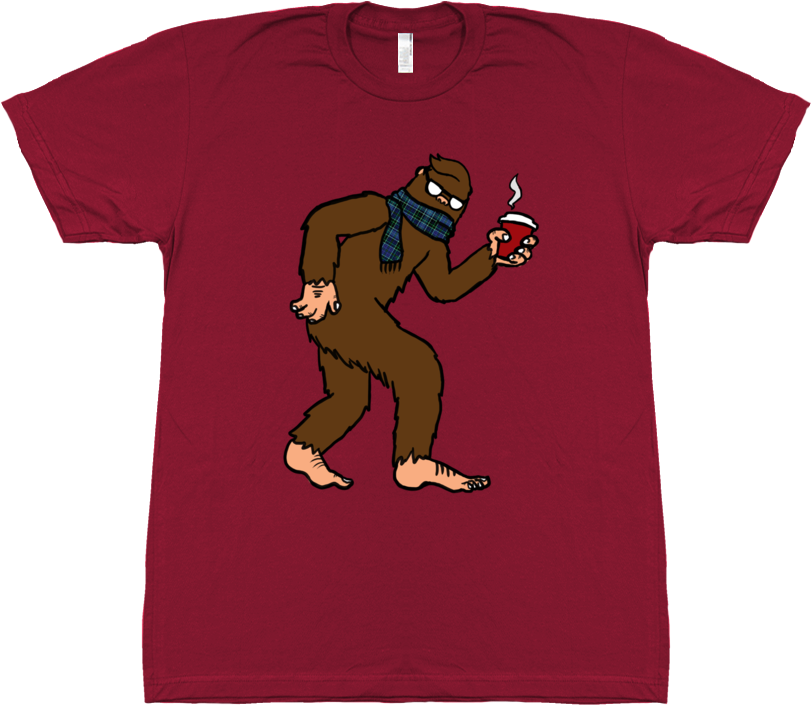 Hipster Sasquatch T-shirt - T-shirt (852x762)