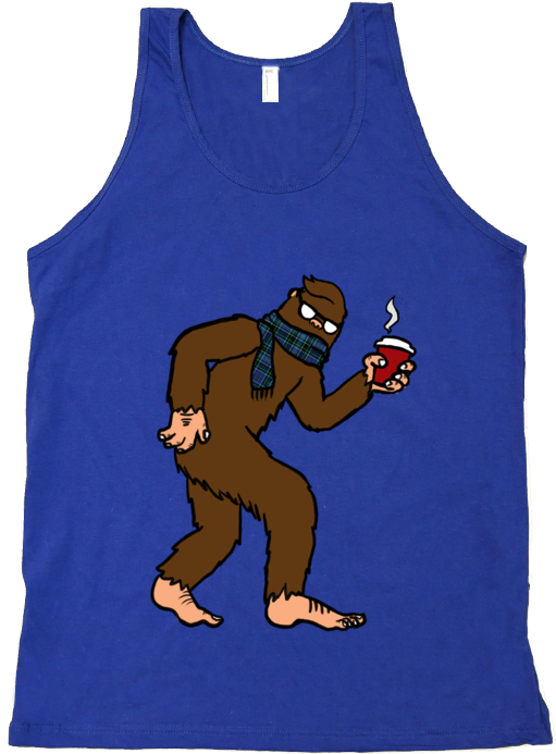 Hipster Sasquatch Tank Top - Cartoon (852x762)