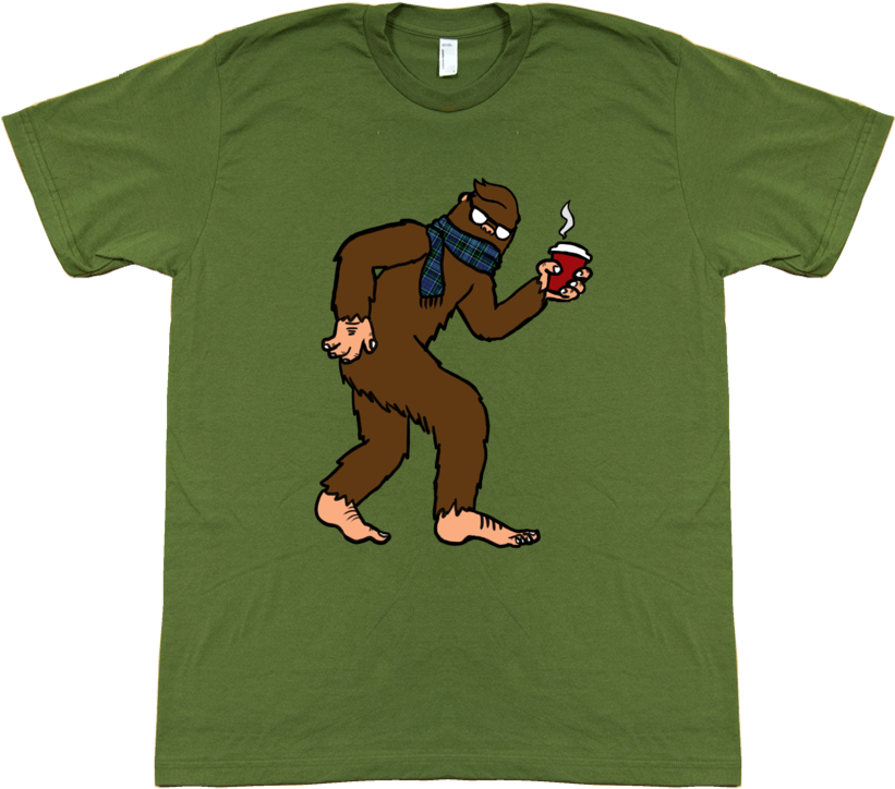 Hipster Sasquatch T-shirt - T-shirt (852x762)