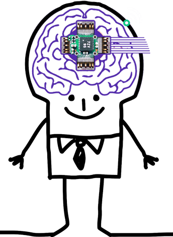 What Difference Will We Make To Your Business - Stick Figure With Brain (344x470)