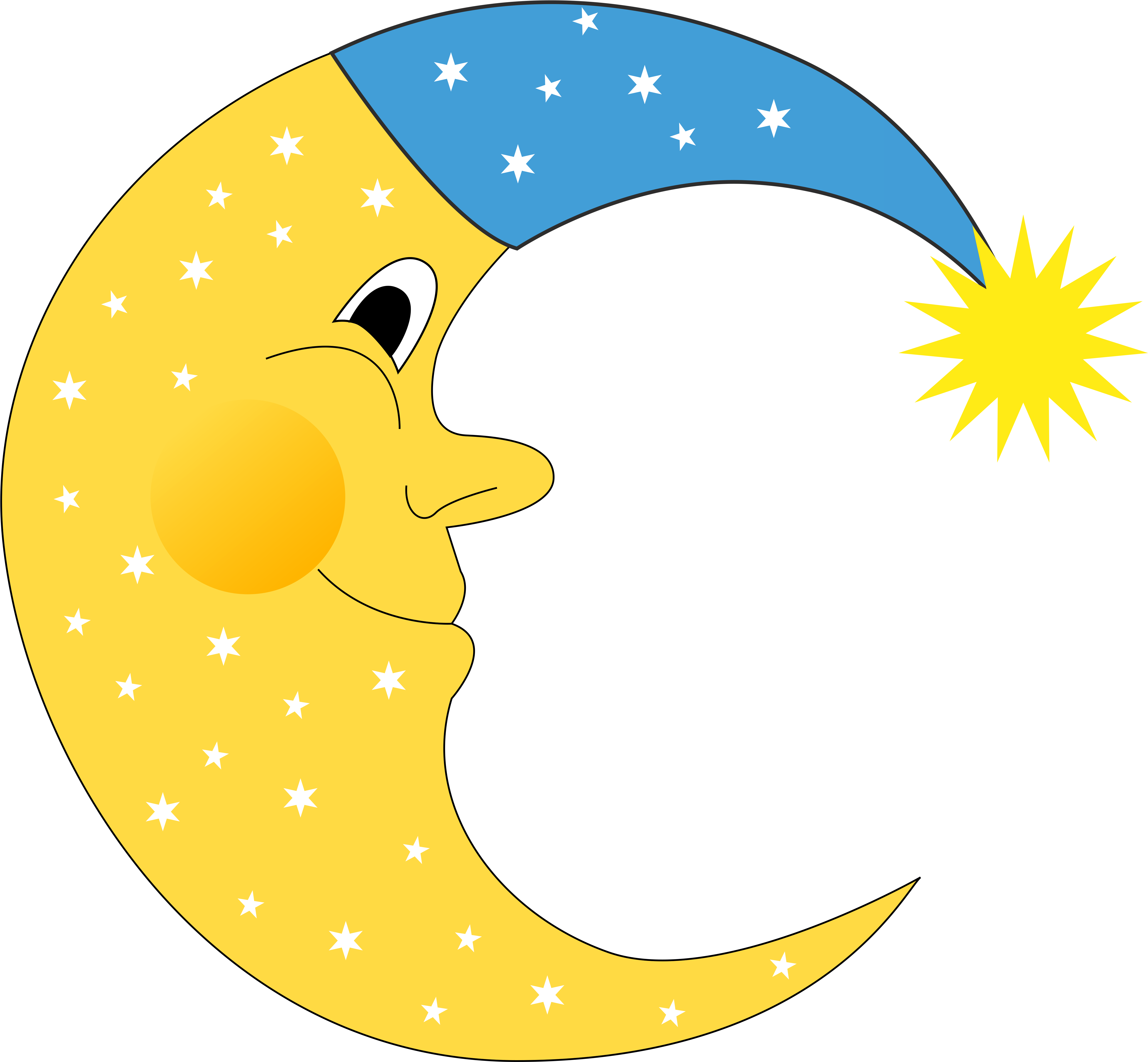 Moon Clipart Transparent - Moon Clipart Png (5268x4880)