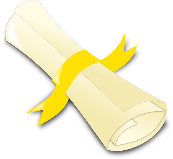 Yellow Gold Diploma Clip Art At Vector Clip Art - Clip Art (600x552)